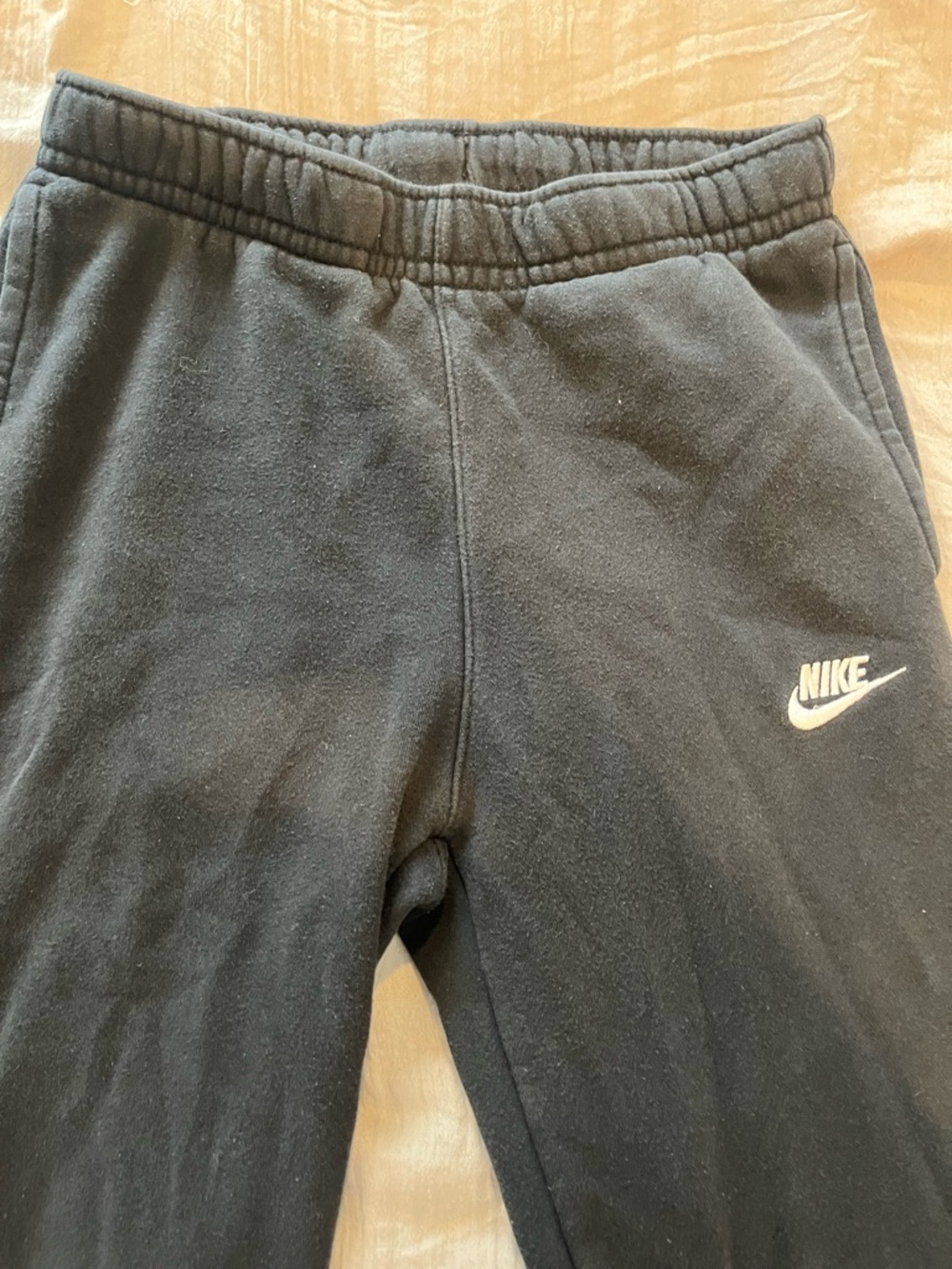 Nike Black Joggers with White Swoosh